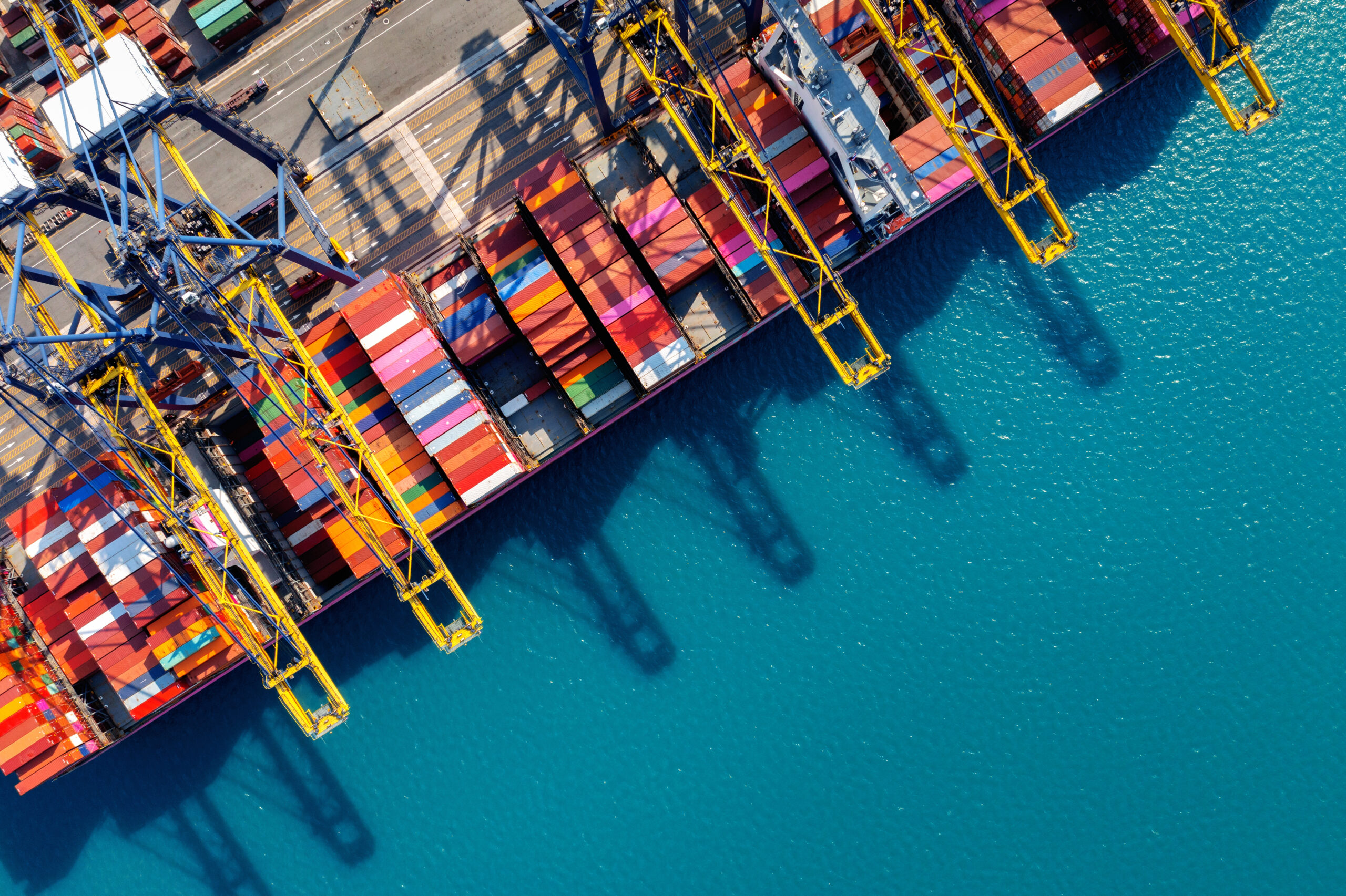 Containers stacked at Port Klang waiting for a vessel to East Malaysia